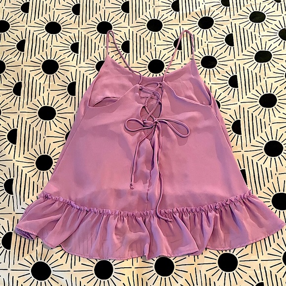 Flirty Lilac Boho Inspired Skirted Tunic Camisole (FINAL PRICED ITEM) - Picture 7 of 9